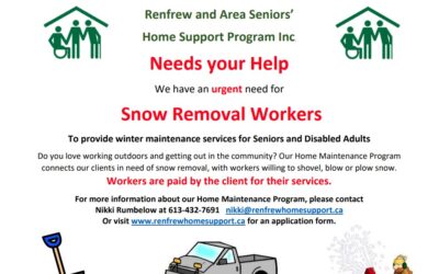 Urgent need of Snow Removal Workers