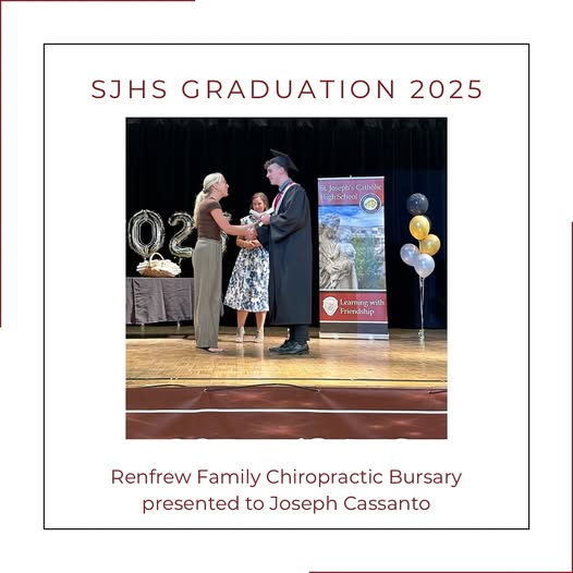 Renfrew Family Chiropractic Bursary to Joseph Cassanto